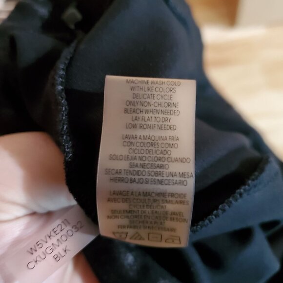 Calvin Klein Pants Womens 2X Black Tapered Rayon Blend Textured Pull-On Style - Picture 5 of 11